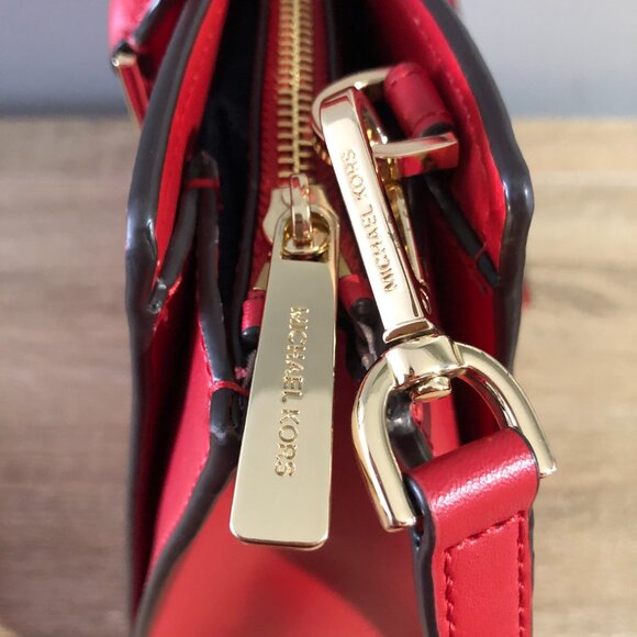 Michael Kors Hope LG Center Zip Flame Satchel Crossbody Shoulder Bag MSRP $468 - Picture 8 of 16